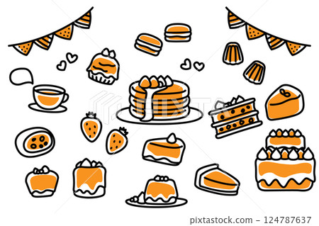 Cake Pancake Sweets Cake Pancake Sweets 124787637