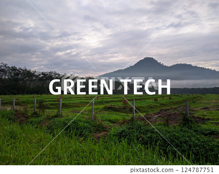 A landscape of innovation, highlighting green tech solutions. 124787751