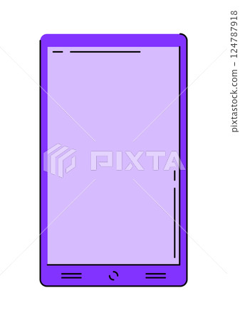Illustration of smartphone. Equipment and work device. 124787918