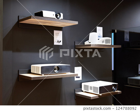 Video projectors in store Video projectors in store 124788092