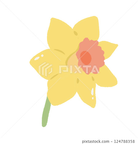 a daffodil Hand drawn illustration Easter Clipart element Invitations, gifts, greeting cards, print, textile a daffodil Hand drawn illustration Easter Clipart element Invitations, gifts, greeting cards, print, textile 124788358