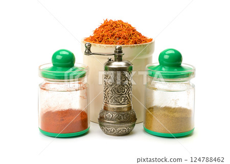 set different spices isolated on white set different spices isolated on white 124788462