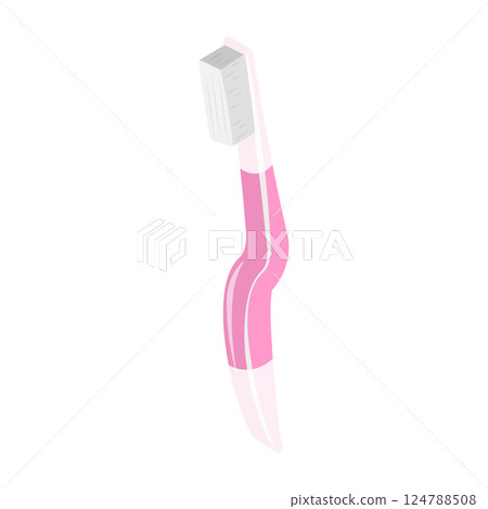3D Isometric Flat  Set of Toothbrushes. Item 2 124788508