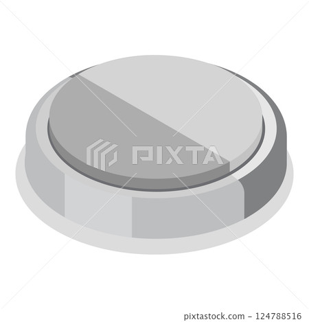 3D Isometric Flat  Illustration of Battery Set. Item 2 124788516
