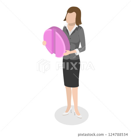 3D Isometric Flat  Illustration of Contraception. Item 4 124788534