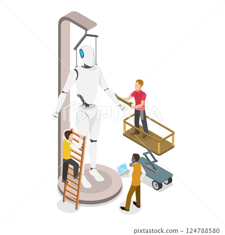 3D Isometric Flat Illustration of Tech Startup. Item 2 3D Isometric Flat Illustration of Tech Startup. Item 2 124788580