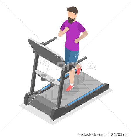 3D Isometric Flat Set of Different Physical Activities. Item 4 3D Isometric Flat Set of Different Physical Activities. Item 4 124788593