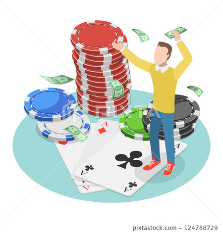 3D Isometric Flat Illustration of Bad Addictions. Item 3 3D Isometric Flat Illustration of Bad Addictions. Item 3 124788729