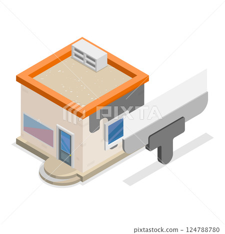 3D Isometric Flat  Set of Home Repairs. Item 1 124788780