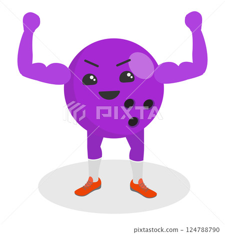 3D Isometric Flat Set of Cartoon Sport Ball Mascot. Item 5 3D Isometric Flat Set of Cartoon Sport Ball Mascot. Item 5 124788790