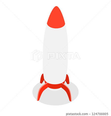 3D Isometric Flat  Illustration of Millitary Collection. Item 13 124788805