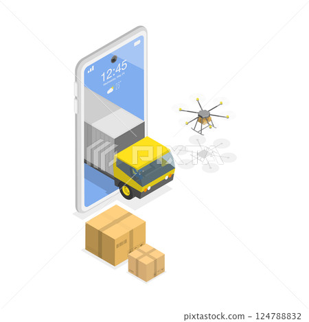 3D Isometric Flat Illustration of Logistics And Delivery. Item 1 3D Isometric Flat Illustration of Logistics And Delivery. Item 1 124788832