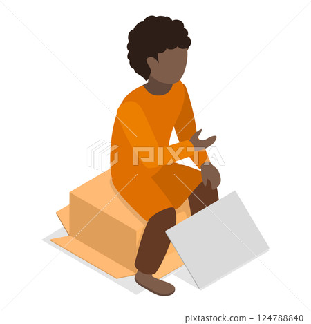 3D Isometric Flat Illustration of Food Crisis. Item 3 3D Isometric Flat Illustration of Food Crisis. Item 3 124788840