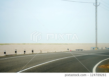 Beach side clean road at Odisha 124789261