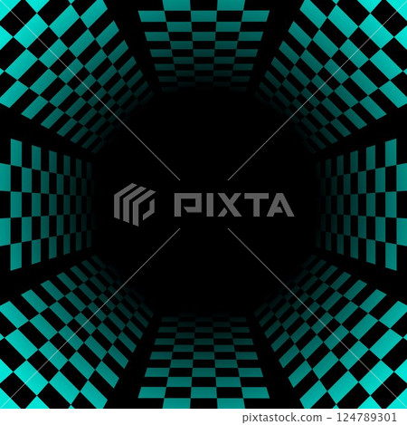Blue checkered pattern tonel Blue checkered pattern tonel 124789301