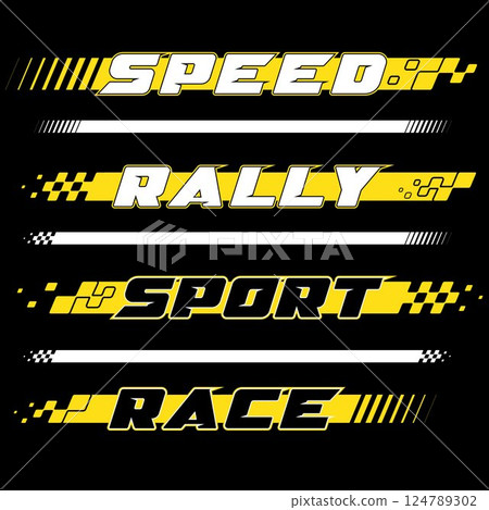 Bold text horizontal decals 124789302