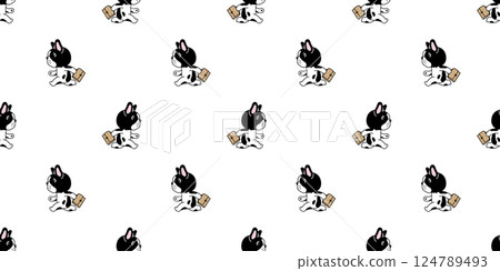 dog seamless pattern french bulldog running walking document bag puppy cartoon doodle pet tile background gift wrapping paper repeat wallpaper illustration 124789493