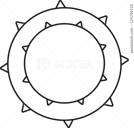 vector illustration of a dog toy, rubber bubble puller ring, simple linear icons, doodle and sketch style, hand-drawn, isolated on a white background vector illustration of a dog toy, rubber bubble puller ring, simple linear icons, doodle and sketch style, hand-drawn, isolated on a white background 124790318