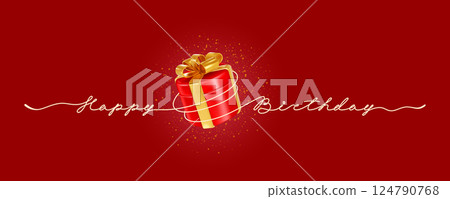 Happy Birthday Greeting Card Template 124790768