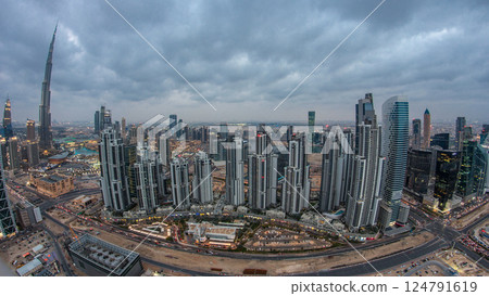 Dubai Sheikh Zayed Road day to night timelapse near Dubai Downtown Closer Look shows the density of these roads 124791619