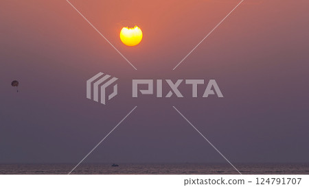 Sunset timelapse in Dubai. Gulf, United Arab Emiratis. Sunset timelapse in Dubai. Gulf, United Arab Emiratis. 124791707