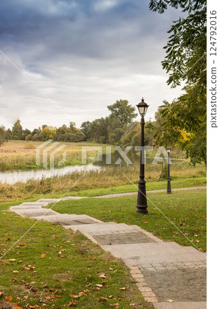 stairs and lantern in the park stairs and lantern in the park 124792016