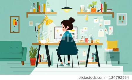 Female psychologist and little boy playing with xylophone in office. World Autism Awareness Day 124792924