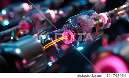 Inside view of a root canal being cleaned and sealed by autonomous nanobots Inside view of a root canal being cleaned and sealed by autonomous nanobots 124792964
