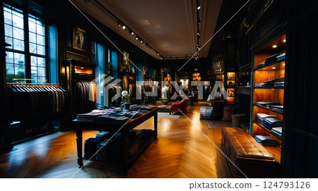 A luxury store with men clothing. 124793126