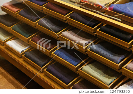 Luxury store with men clothing. 124793290