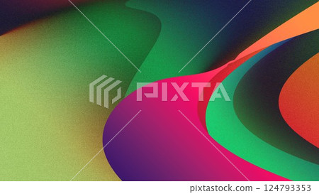 Abstract color gradient film grain texture background. Gradient noise effect Warm tone vintage style background. Ombre blends line stripe dust noise grain effect backdrop banner 124793353