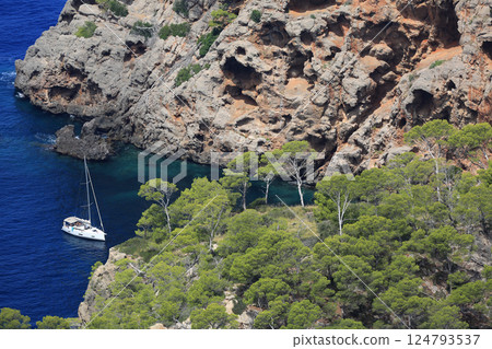 yacht in the mediterranean sea 124793537