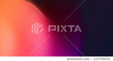Abstract color gradient film grain texture background, gradient texture for web banner and hot sale, blurred orange gray white free forms on black, noise texture effect 124794032