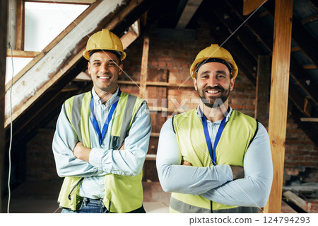 Leadership, construction worker or happy engineer in construction site for motivation, architecture or working on building. Confidence, teamwork or collaboration for architect vision, mission or goal Leadership, construction worker or happy engineer in construction site for motivation, architecture or working on building. Confidence, teamwork or collaboration for architect vision, mission or goal 124794293