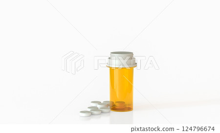 The Medicine Bottle for Health or medical concept 3d Rendering. The Medicine Bottle for Health or medical concept 3d Rendering. 124796674