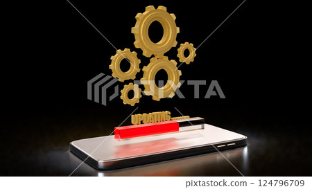 The Updating bar for Technology concept 3d Rendering. The Updating bar for Technology concept 3d Rendering. 124796709