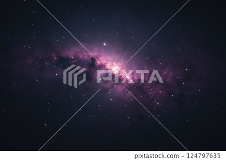 Abstract Cosmic Background with Beautiful Colors and Stars in Vast Space and Galaxies 124797635