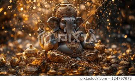 Ganesha statue 124797973
