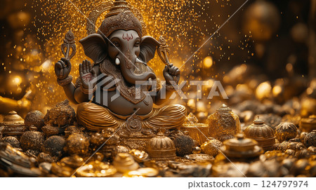 Ganesha statue 124797974