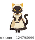 Black maid cat 124798099