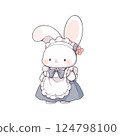 Maid the rabbit illustration 124798100