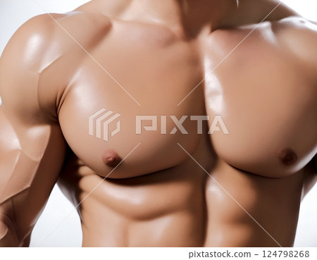 Muscular male upper body 124798268