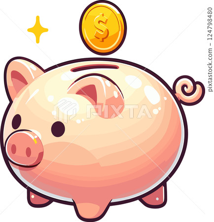 Illustration of piggy bank 124798480