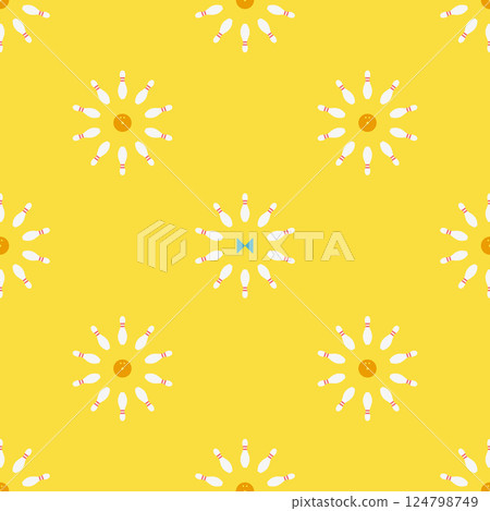 Bowling ring pattern (yellow) Bowling ring pattern (yellow) 124798749