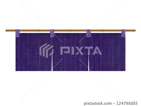Purple linen curtain Purple linen curtain 124798885