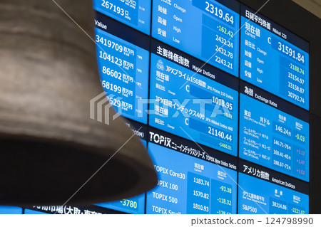 Stock prices plummet and the yen strengthens due to the impact of the Trump tariff shock (TSE Arrows Multi Display) Stock prices plummet and the yen strengthens due to the impact of the Trump tariff shock (TSE Arrows Multi Display) 124798990