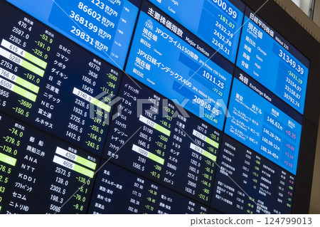 受川普關稅衝擊影響，股價暴跌，日圓升值（TSE Arrows Multi Display） 124799013