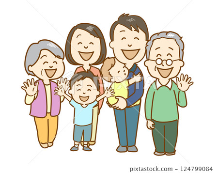 與家人歡笑交流 與家人歡笑交流 124799084