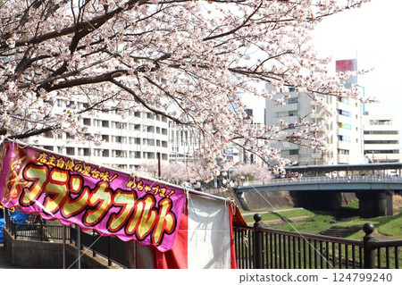 櫻花盛開、小吃攤林立的柏小川散步道 124799240