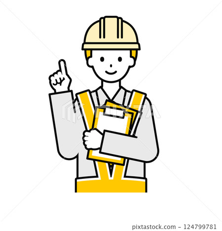 Upper body pose_simple traffic control man 16 Upper body pose_simple traffic control man 16 124799781